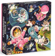 A Space Meowdyssey 500 Piece Puzzle, by Galison cover