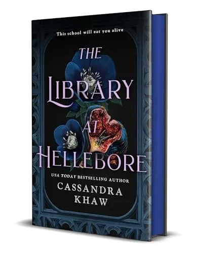 The Library at Hellebore - by Cassandra Khaw (Hardcover) cover
